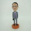 Picture of Custom Bobblehead Doll: Business Man With A Case In Hand