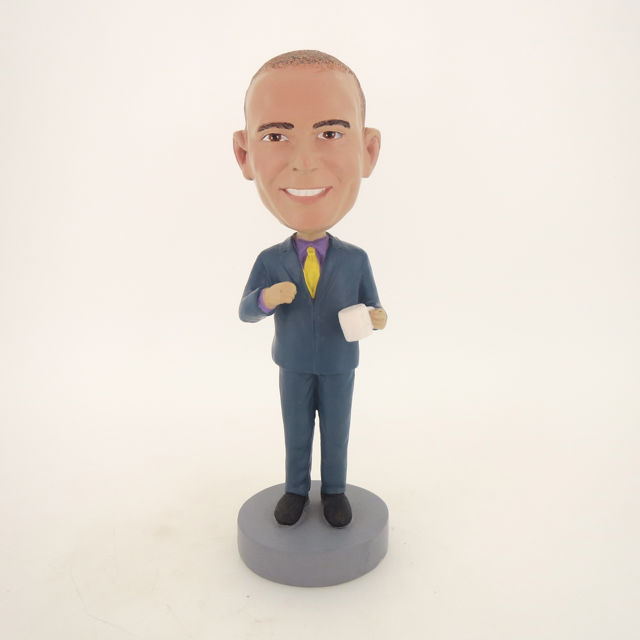 Picture of Custom Bobblehead Doll: Business Man With A Coffee Cup