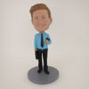Picture of Custom Bobblehead Doll: Business Man With Something In Both Hands