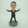 Picture of Custom Bobblehead Doll: Business Man With Yellow Tie Standing Out