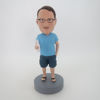 Picture of Custom Bobblehead Doll: Casual Man Enjoying Soft Drink