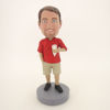 Picture of Custom Bobblehead Doll: Custom Bobblehead Doll: Casual Man Having Ice Cream