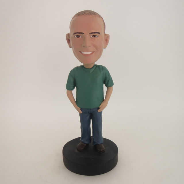 Picture of Custom Bobblehead Doll: Casual Man In Neat Clothing
