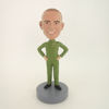 Picture of Custom Bobblehead Doll: Casual Man In Pure Green