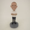 Picture of Custom Bobblehead Doll: Casual Man In White With Hands On The Chest