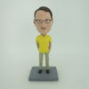 Picture of Custom Bobblehead Doll: Casual Man In Yellow Short TShirt