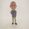 Picture of Custom Bobblehead Doll: Casual Man Waving Goodbye