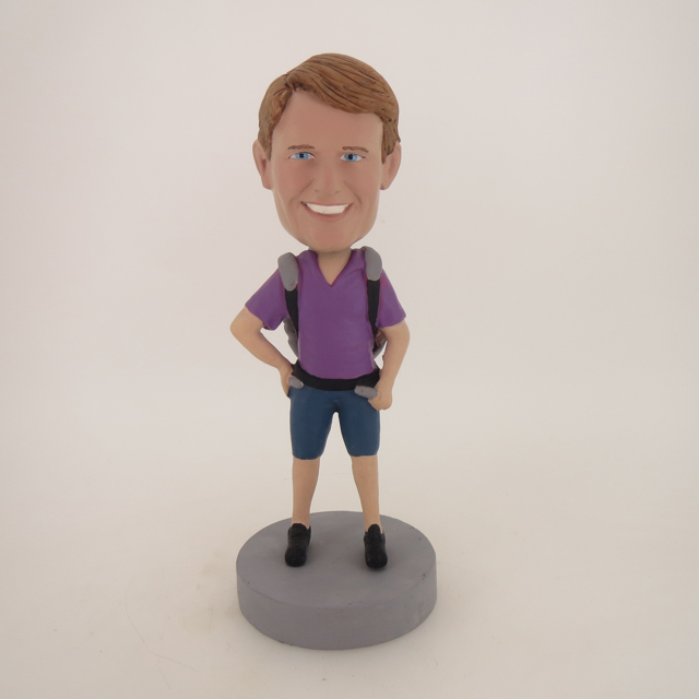 Picture of Custom Bobblehead Doll: Casual Man With Bags