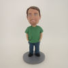 Picture of Custom Bobblehead Doll: Casual Man With Beard Having His Hands In Pocket