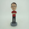 Picture of Custom Bobblehead Doll: Casual Man With Nice Red TShirt