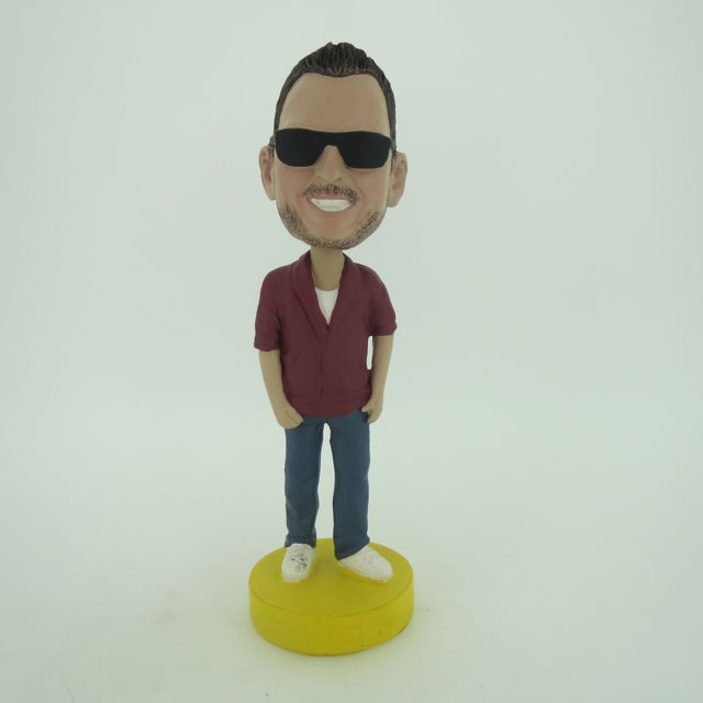 Picture of Custom Bobblehead Doll: Cugar In Darkbrown Jacket