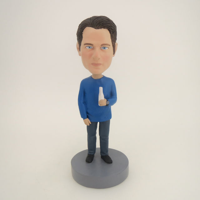 Picture of Custom Bobblehead Doll: Man Holding Some Drink