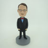 Picture of Custom Bobblehead Doll: Man In Bigger Coat With Bow