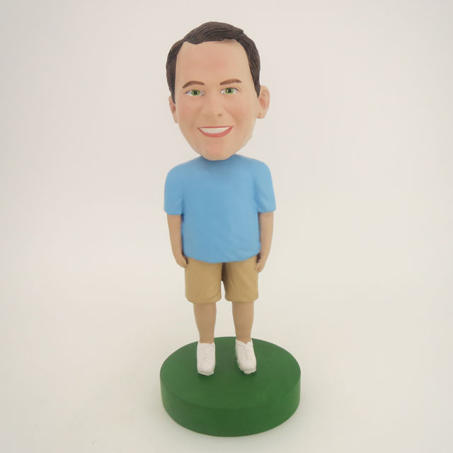 Picture of Custom Bobblehead Doll: Man In Blue and Brown