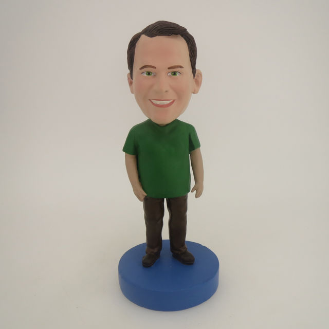 Picture of Custom Bobblehead Doll: Man In Green And Black