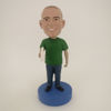 Picture of Custom Bobblehead Doll: Man In Green Enjoy Drinks