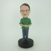 Picture of Custom Bobblehead Doll: Man In Green With A Walking Sticker