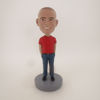 Picture of Custom Bobblehead Doll: Man In Red TShirt And Blue Jeans