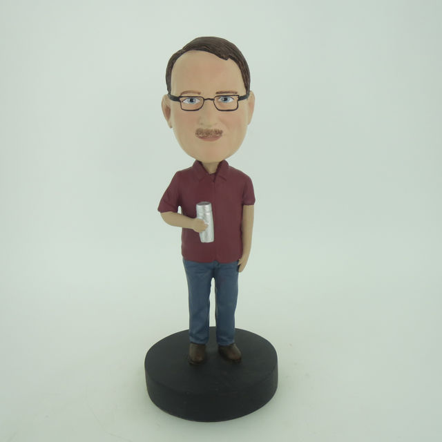 Picture of Custom Bobblehead Doll: Man With A Bottle Of Water