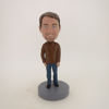 Picture of Custom Bobblehead Doll: Man With Beard In Brown Jacket