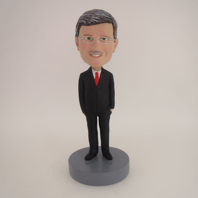 Picture of Custom Bobblehead Doll: Old Man In Formal Business Suit