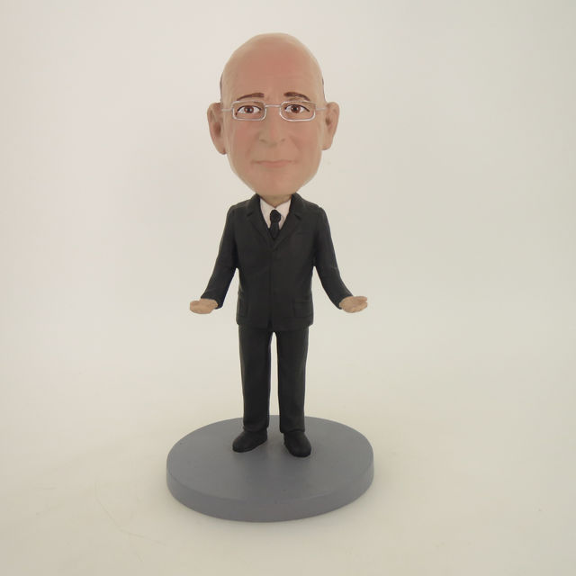 Picture of Custom Bobblehead Doll: Old Man In Pure Black