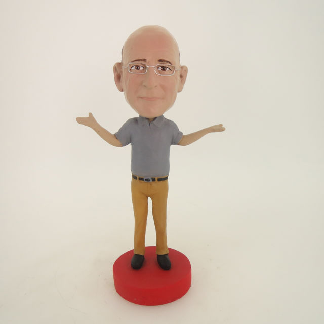 Picture of Custom Bobblehead Doll: Old Man With Hands Up