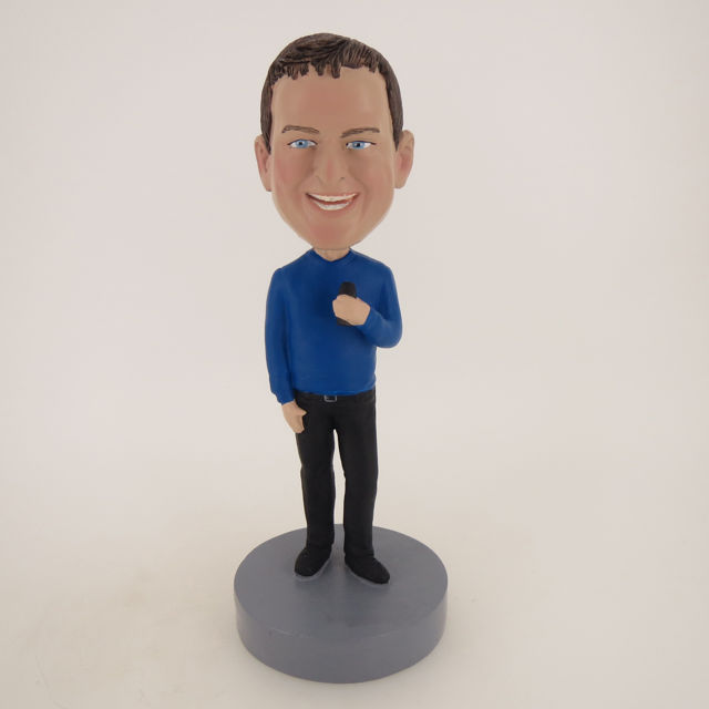 Picture of Custom Bobblehead Doll: Smiling Casual Man