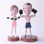 Picture of Custom Bobblehead Doll: Couple Exercising Dumbbells