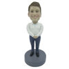 Picture of Custom Bobblehead Doll: Male Two Hands  Front