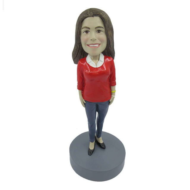 Picture of Custom Bobblehead Doll: Woman in Sweater