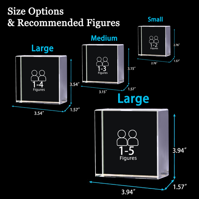 Picture of Custom Photo 3D Laser Crystal: Square Straight Line | Personalized 3D Photo Laser Crystal | Unique Gift for Birthday Wedding Christmas etc.