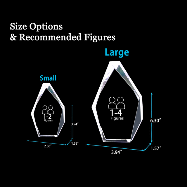 Picture of Custom Photo 3D Laser Crystal: Iceberg | Personalized 3D Photo Laser Crystal | Unique Gift for Birthday Wedding Christmas etc.