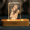 Picture of Custom Photo 3D Laser Crystal: Rounded Corner Portrait | Personalized 3D Photo Laser Crystal | Unique Gift for Birthday Wedding Christmas etc.