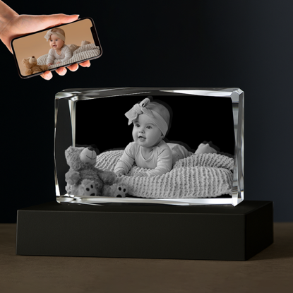 Picture of Custom Photo 3D Laser Crystal: Landscape | Personalized 3D Photo Laser Crystal | Unique Gift for Birthday Wedding Christmas etc.