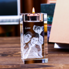 Picture of Custom Photo 3D Laser Crystal: Candlestick | Personalized 3D Photo Laser Crystal | Unique Gift for Birthday Wedding Christmas etc.