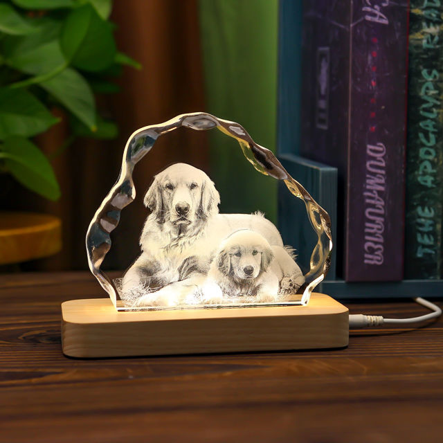 Picture of Custom Photo 3D Laser Crystal: New Large Iceberg Crystal | Personalized 3D Photo Laser Crystal | Unique Gift for Birthday Wedding Christmas etc.