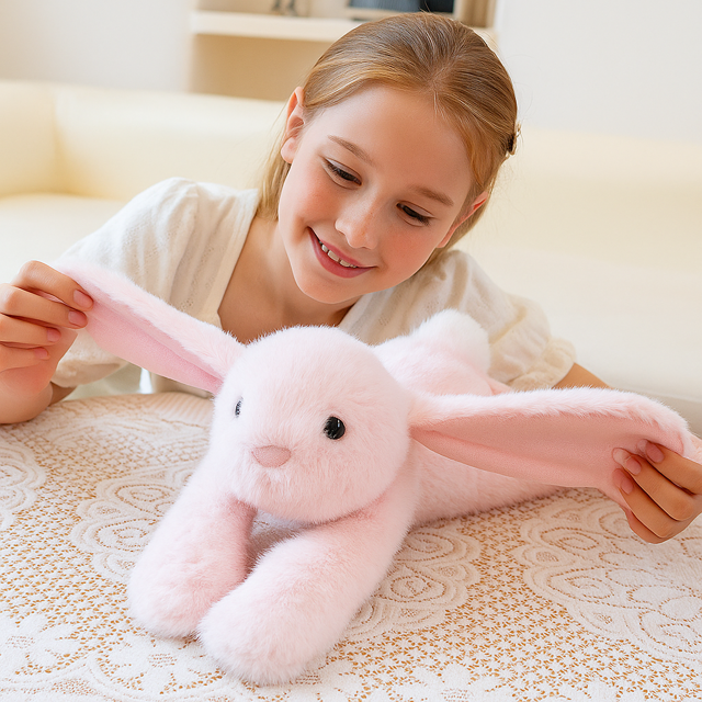Picture of Personalized Bunny Plush Toy – Personalized Name Embroidery on Ears – Soft Comfort Stuffed Animal Gift for Baby, Kids & Special Occasions