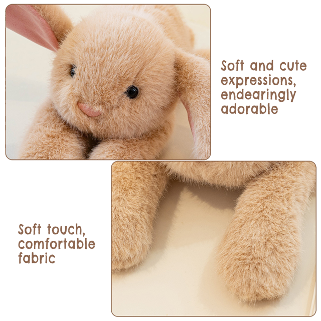 Picture of Personalized Bunny Plush Toy – Personalized Name Embroidery on Ears – Soft Comfort Stuffed Animal Gift for Baby, Kids & Special Occasions