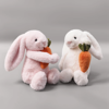 Picture of Personalized Bunny Plush Toy – Personalized Name Embroidery on Ear – Cute Carrot Rabbit Stuffed Animal Gift
