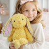 Picture of Personalized Bunny Plush Toy - Personalized Name Embroidery on Ears - Cute Bunny Plush Doll Comforting Doll