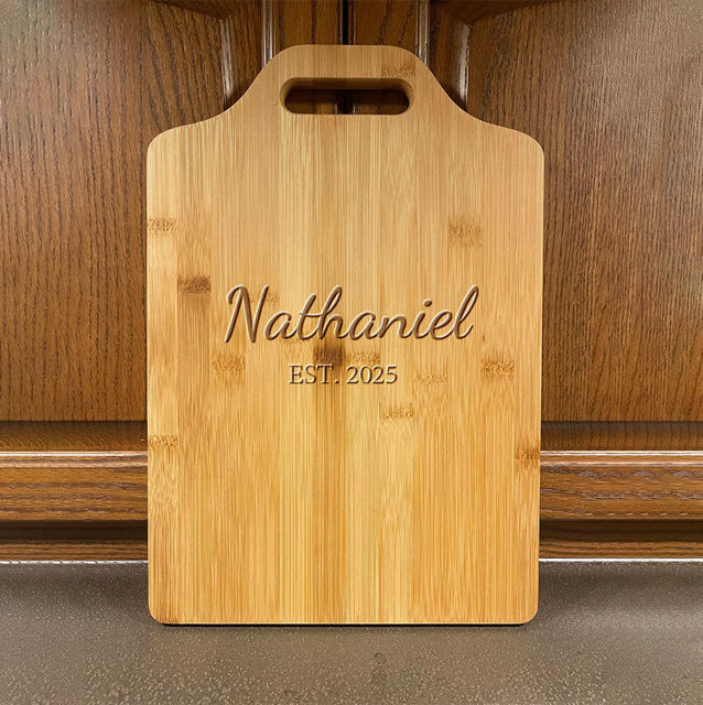 Picture of Personalized Single Name Cutting Board - Personalized Cutting Board for Lovely Person - Best Anniversary Gift