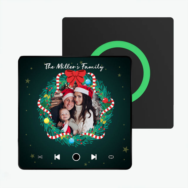 Picture of Custom Christmas Music Photo Fridge Magnet - Spotify Plaque Magnet - Music Fridge Magnet - Bluetooth Supported