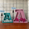 Picture of Personalized Colorful Wooden Letter Piggy Bank - Custom Name Coin Bank for Kids & Adults - Decorative Alphabet Money Box Gift