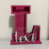 Picture of Personalized Colorful Wooden Letter Piggy Bank - Custom Name Coin Bank for Kids & Adults - Decorative Alphabet Money Box Gift