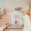 Picture of Personalized Colorful Wooden Letter Piggy Bank - Custom Name Coin Bank for Kids & Adults - Decorative Alphabet Money Box Gift