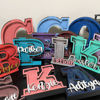 Picture of Personalized Colorful Wooden Letter Piggy Bank - Custom Name Coin Bank for Kids & Adults - Decorative Alphabet Money Box Gift
