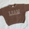 Picture of Personalized Embroidered Name Sweater for Kids - Custom Knitted Embroidery Sweater for Toddlers & Baby