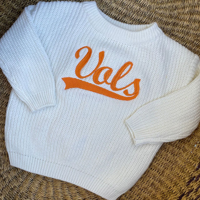 Picture of Personalized Embroidered Name Sweater for Kids - Custom Knitted Embroidery Sweater for Toddlers & Baby
