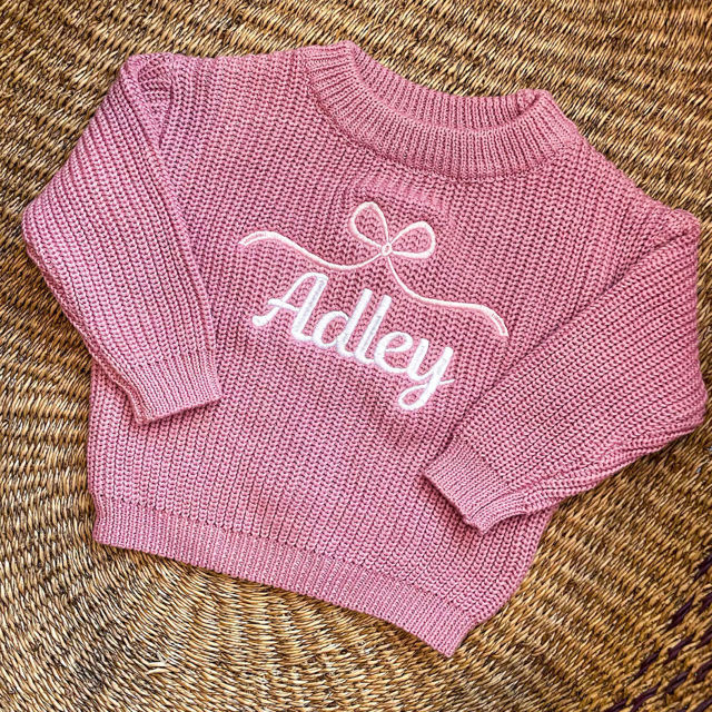 Picture of Personalized Embroidered First Birthday Sweater - Custom Embroidery Sweaters for Kids